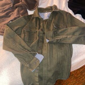 Men’s Medium North Face Button Down Flannel Heavy